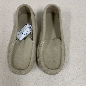 Janie and Jack beige suede loafers size 11